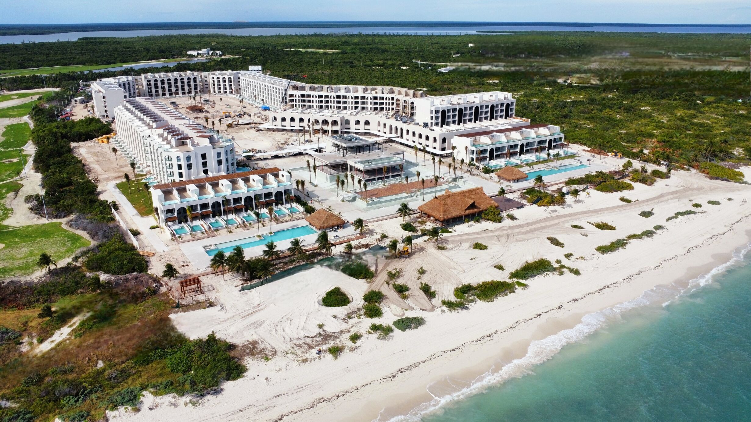 View of luxury resort in Playa Mujeres