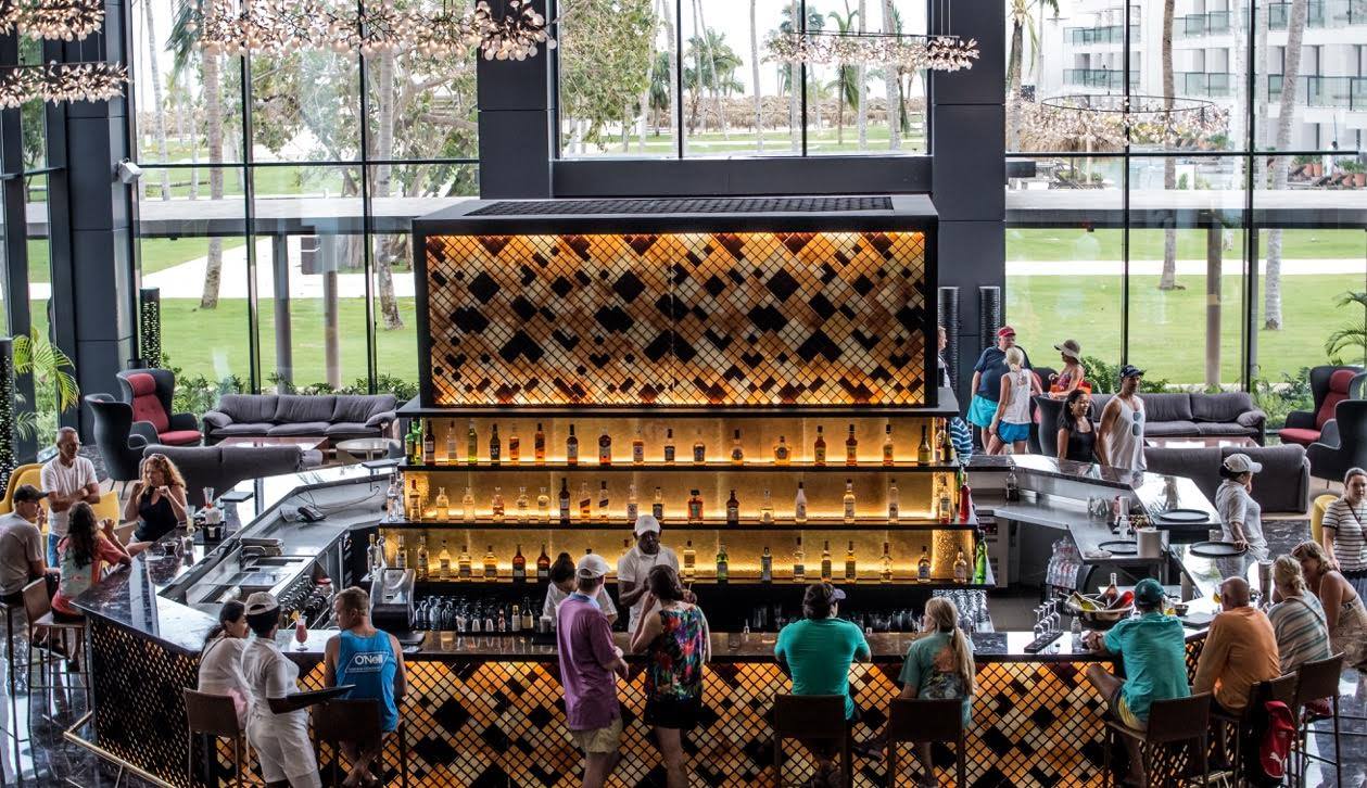Main lobby bar at Excellence El Carmen luxury resort