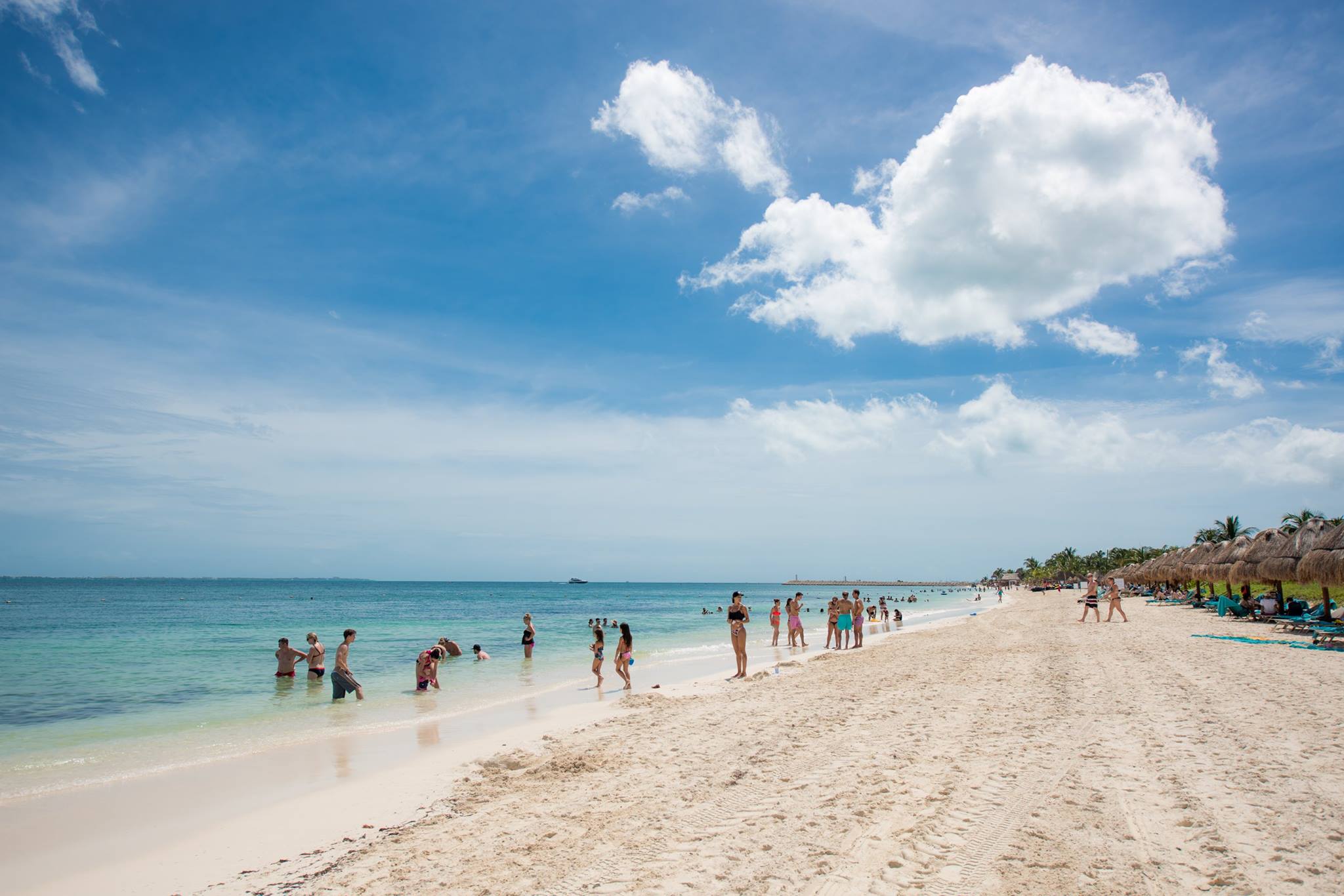 People at the beach of Finest Playa Mujeres