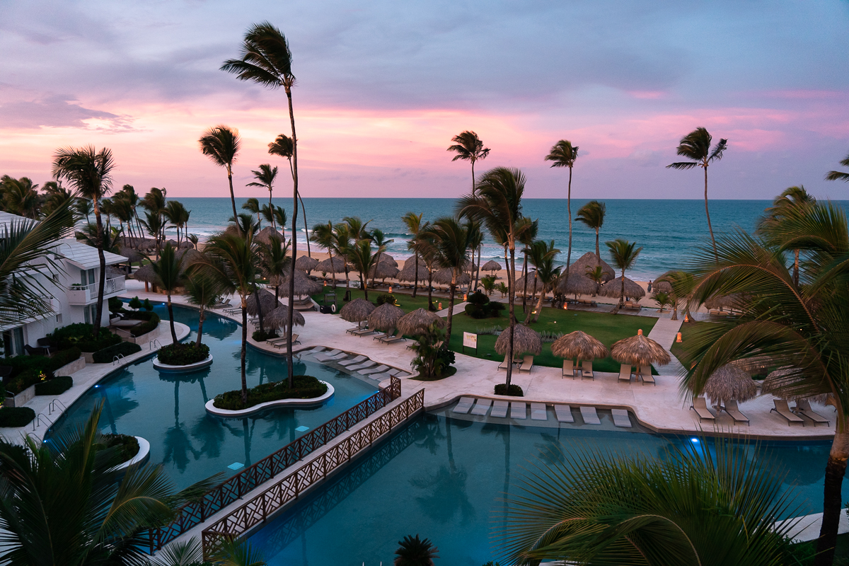 Beautiful red skies of Punta Cana