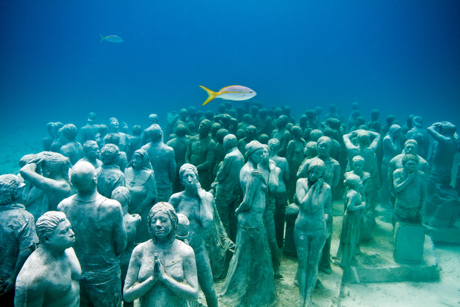MUSA underwater museum near the Playa Mujeres marina