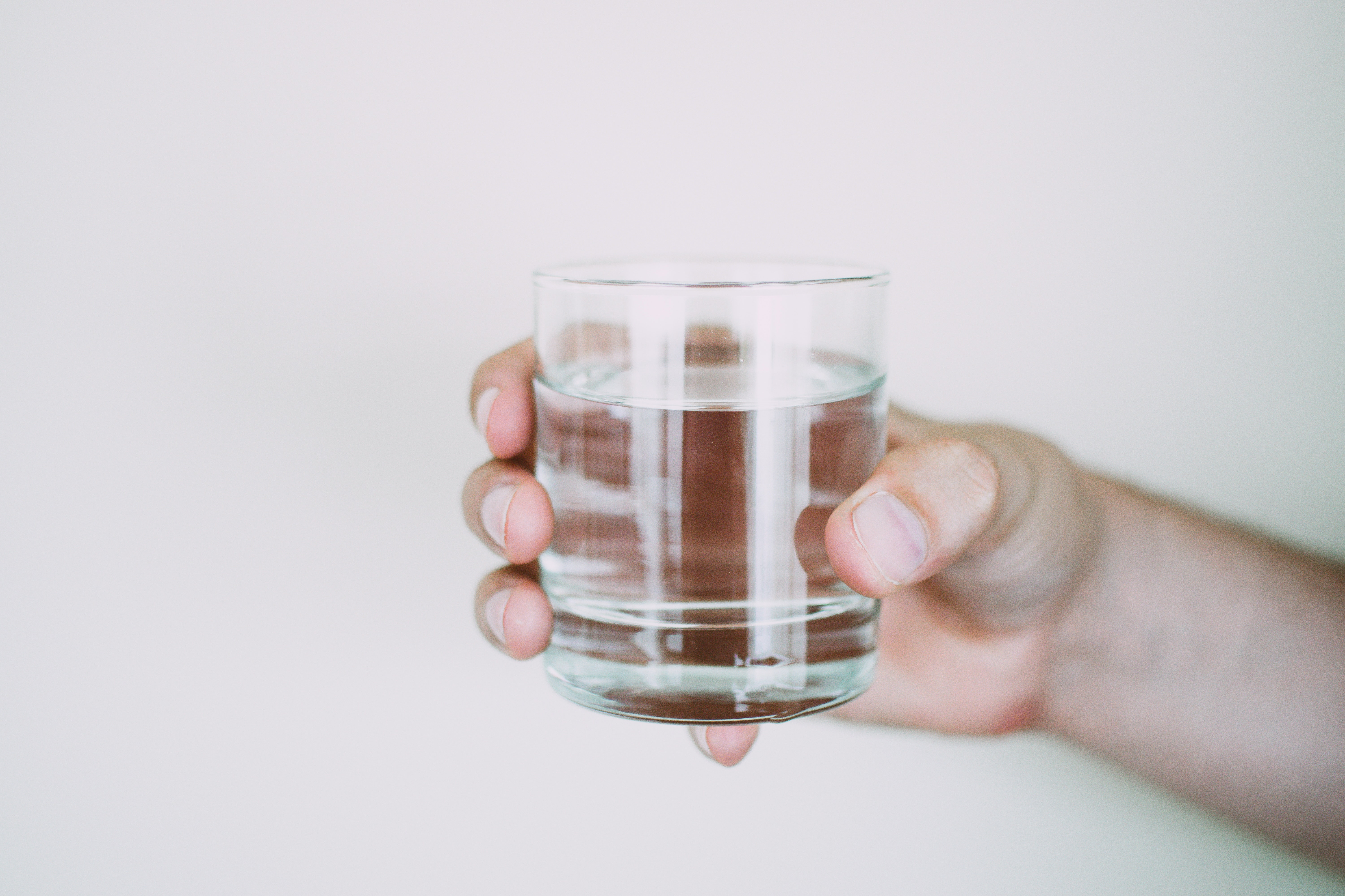 Glass of drinking water for sustainable use