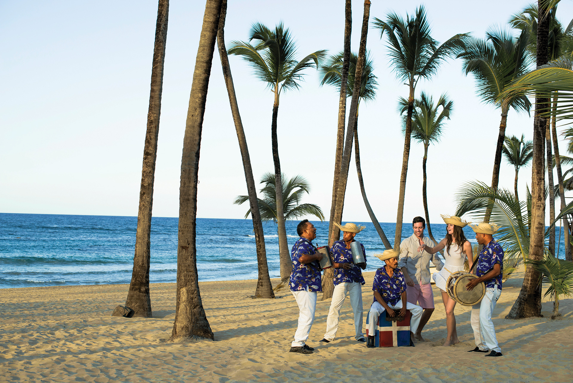 Dancing Merengue on a beach in the Dominican Republic