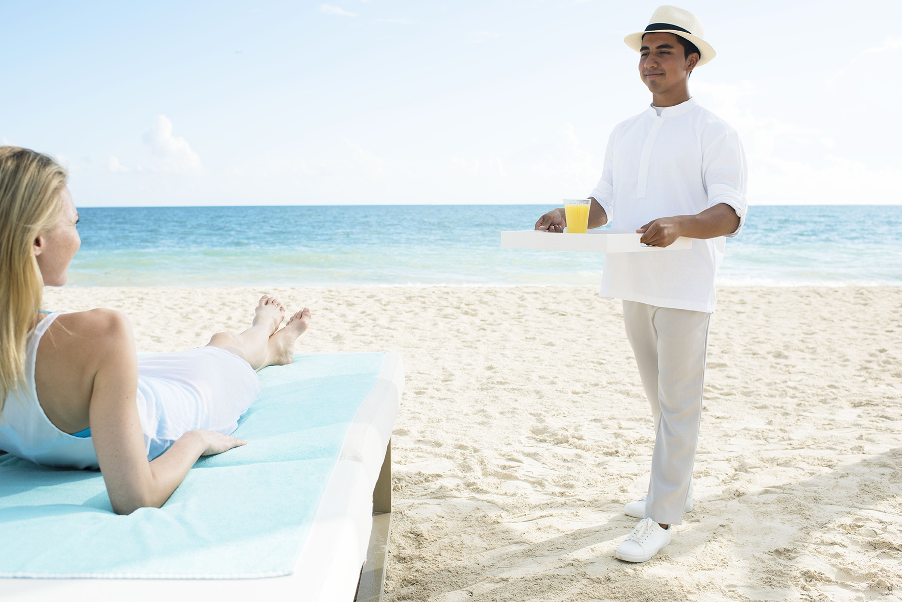 Relaxing on the beach in Finest Playa Mujeres