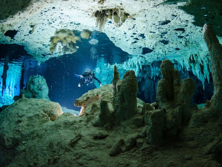 Underwater cenotes to swim in in Cancun