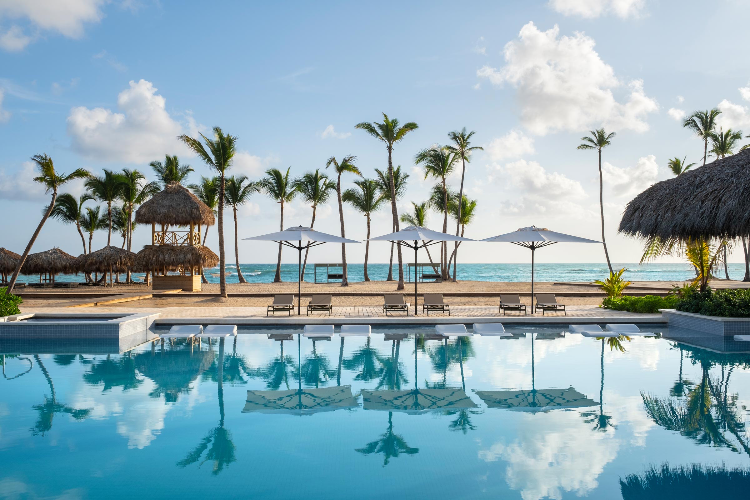 Pool overlooking the ocean in Finest Punta Cana
