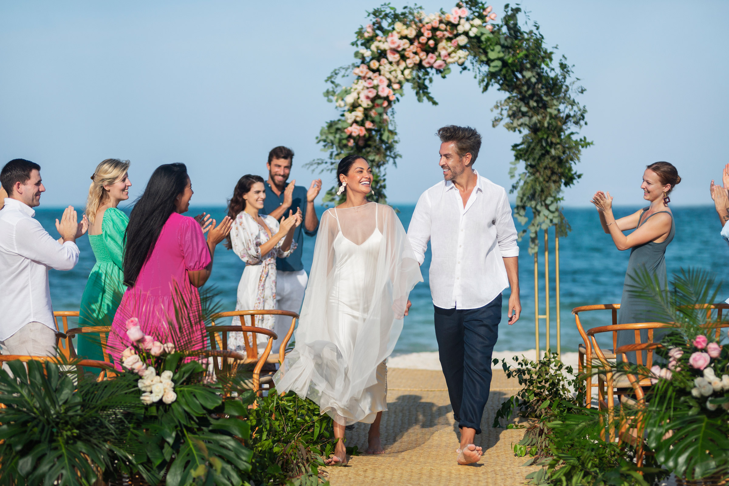 Festive wedding celebration in Excellence Playa Mujeres