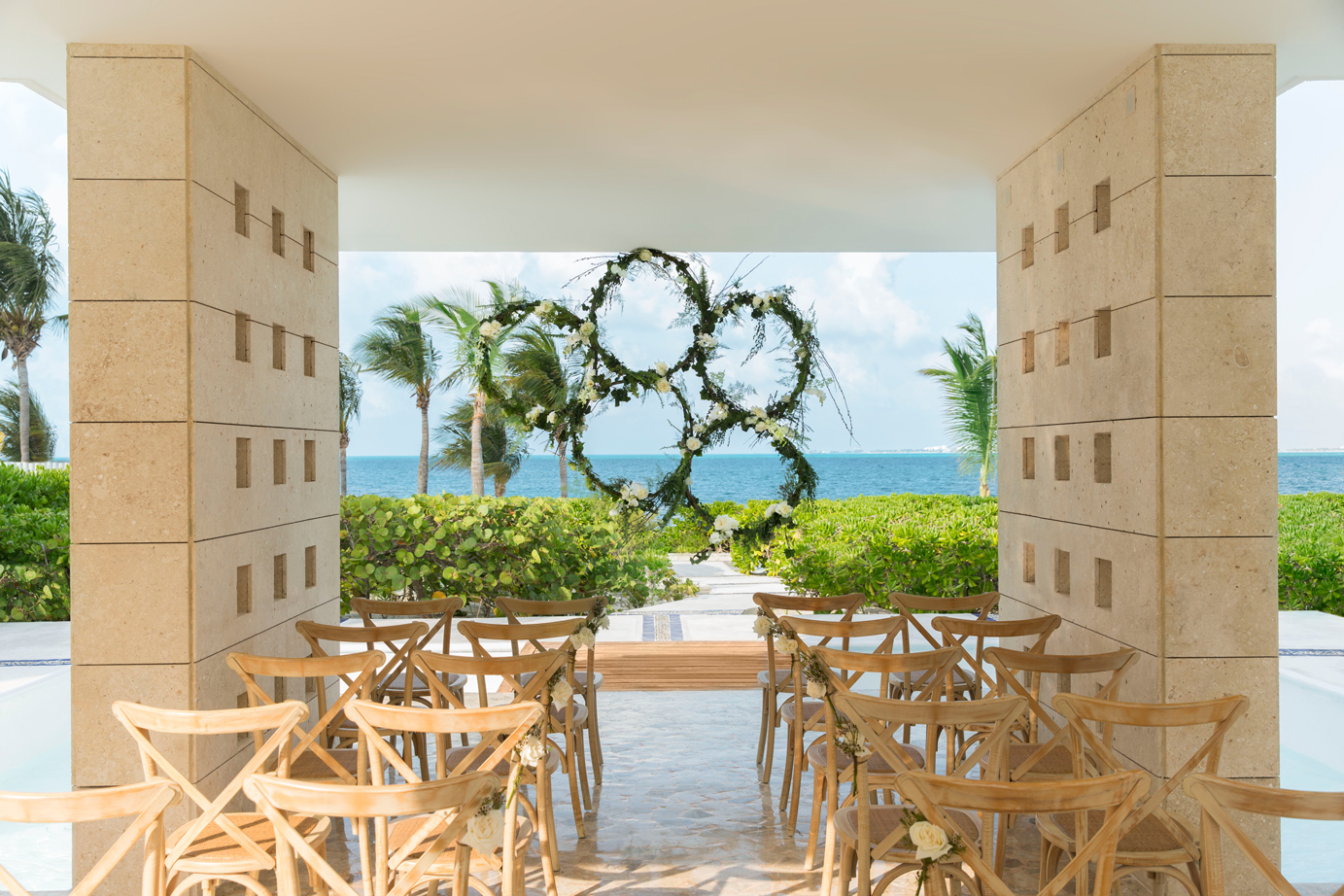 Festive wedding celebration in Excellence Playa Mujeres
